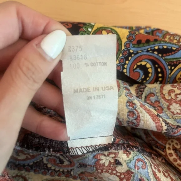 [Loungees] Vintage Paisley Cotton Kaftan House Dress - Picture 10 of 15